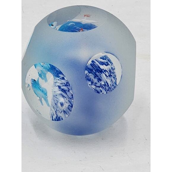 Art Glass Aquarium Paperweight Bird Fish Coral Reef Home Office Decor Underwater - Picture 14 of 16